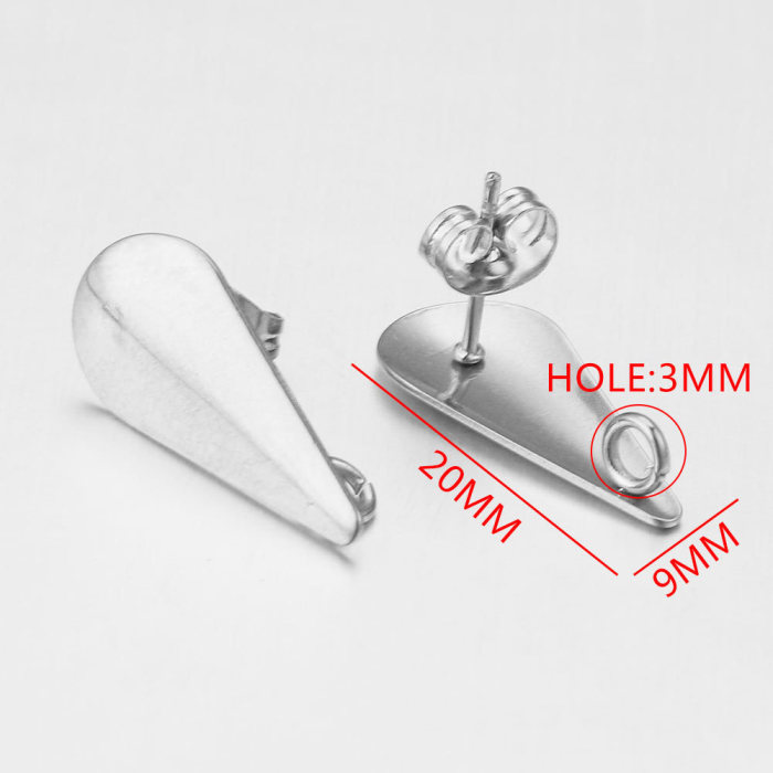 Stainless Steel Earring Accessories Ear Hooks DIY Handmade Round Hoop Bead Earrings Vacuum Gold Plated Ear Jewelry