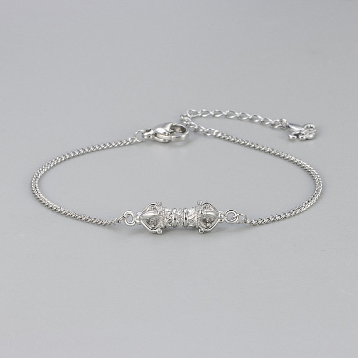 New Zircon Vajra Bracelet Light Luxury Exquisite Versatile High-end Vintage Fashion Adjustable Women's Jewelry