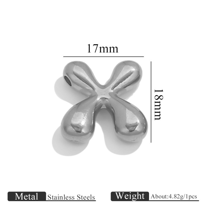Stainless Steel Gold Q Version Cute Diy26 English Alphabet Pendant Necklace Jewelry Accessories