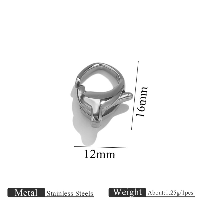 Stainless Steel Water Drop Clasp Irregular Lobster Clasp Jewelry Bag Chain Clasp Bracelet Clasp DIY Jewelry Accessories Wholesale