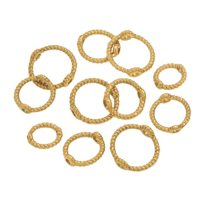 Stainless Steel Double Hole Twist Bead Connector DIY Versatile Wearable Bead Pendant Rotating Jewelry Accessories