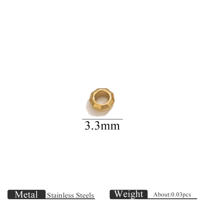 18K Gold Plated DIY Stainless Steel Jewelry Accessories 3D Beads Flower Holder Necklace Bracelet Bead Spacer