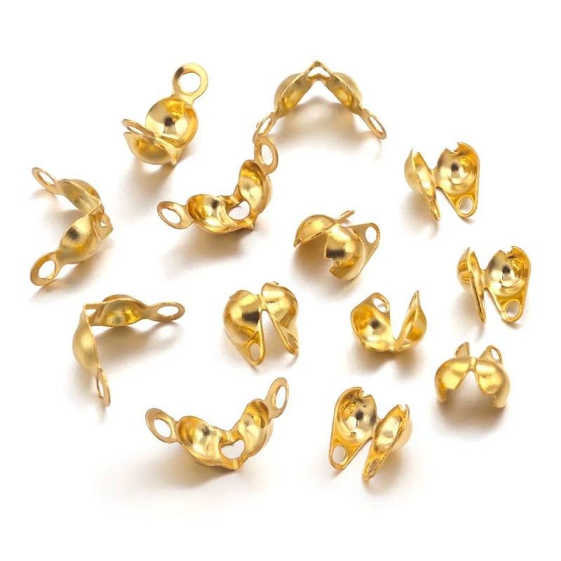 Stainless Steel Gold Clasp Bead Clasp Titanium Steel Bead Chain Clasp Pearl Necklace Head Bead Clasp DIY Jewelry Accessories