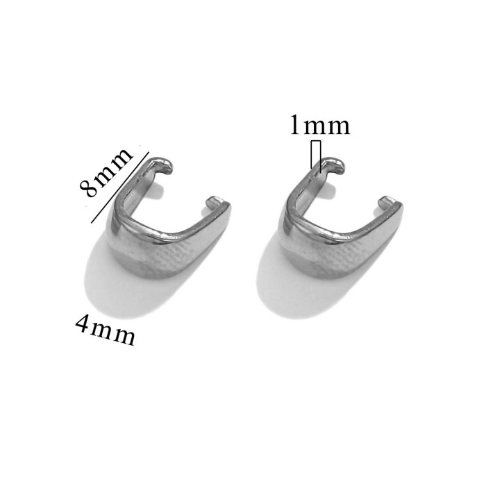 Real Gold Plated Thickened Stainless Steel DIY Pendant Clasp Melon Seed Clasp Titanium Steel Color Retention Smooth C...