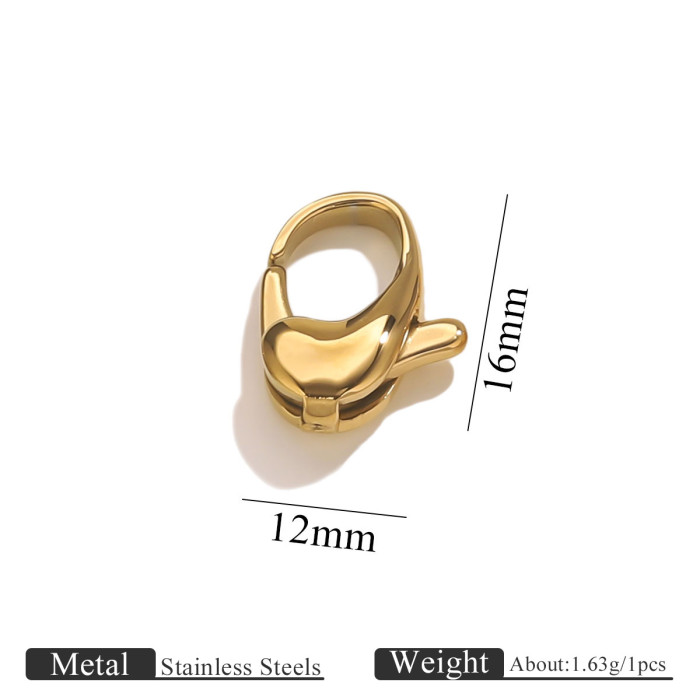 316L Stainless Steel Lobster Clasp Multi-size Bracelet Necklace End Clasp DIY Jewelry Accessories Titanium Steel Whol...