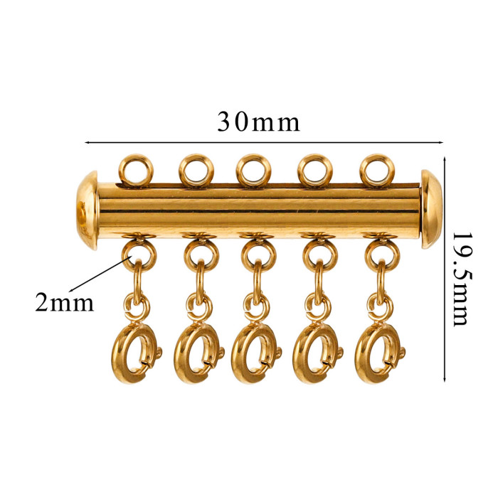 Stainless Steel Magnetic Spring Clasp Lobster Clasp Connector Split Layer Clasp Tube Necklace Bracelet DIY Jewelry