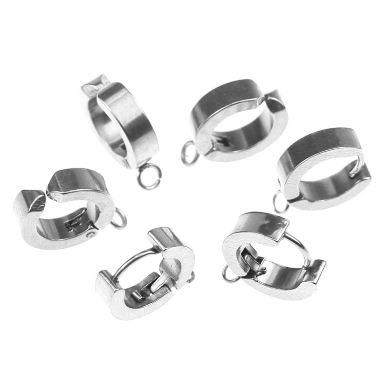 Stainless Steel No-Punch Painless Ear Clips Welding Hoop European and American Punk Earrings DIY Jewelry Accessories
