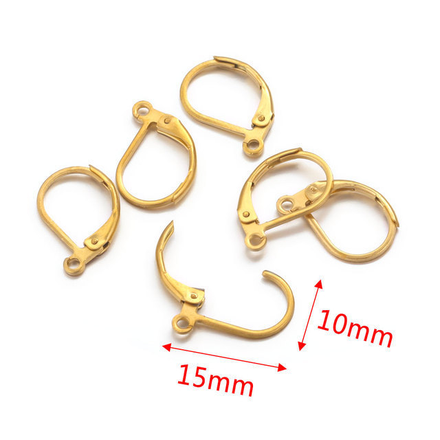 Stainless Steel French Hook Ear Hooks Jewelry Hook Ear Clips Hook Earrings Titanium Steel DIY French Clasp Jewelry Accessories Wholesale