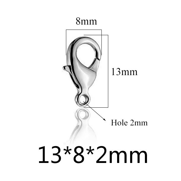100 Pieces Per Pack Stainless Steel Polished Lobster Clasp Connector Dog Clasp DIY Jewelry Accessories Electroplated...