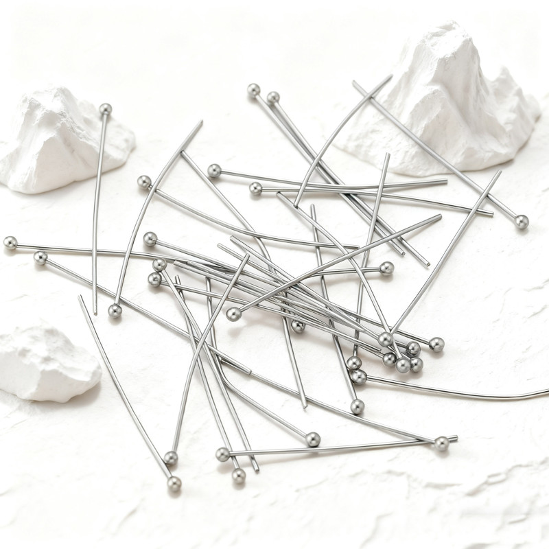 Stainless Steel Ball Head Needle Handmade DIY Jewelry Accessories Beading Needle Earrings Bracelet Making Materials Wholesale