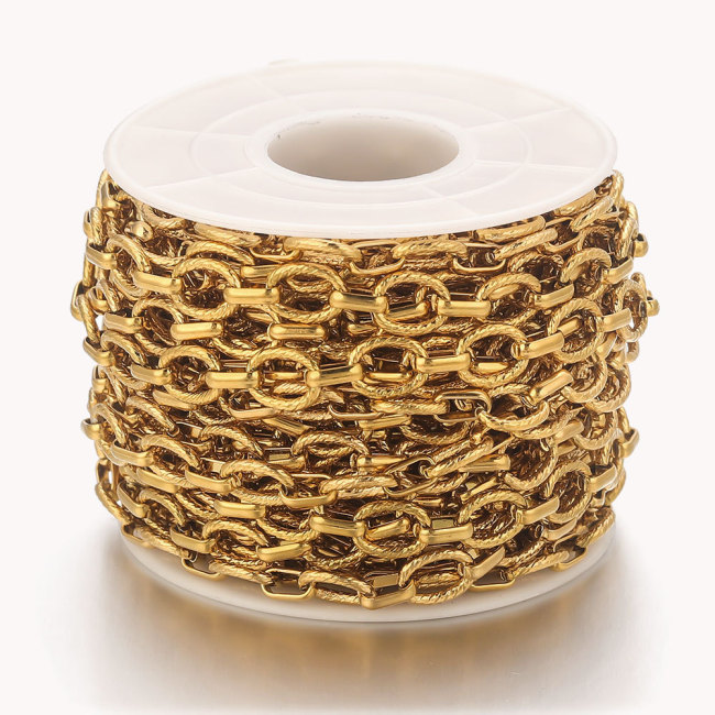 Stainless Steel Gold Thread Chain 18k Gold DIY Handmade Chain Jewelry Accessories Chain Accessories
