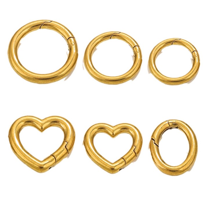Stainless Steel Smooth Spring Buckle Spring Ring Buckle 3.0mm Wire Diameter Round Buckle Titanium Steel DIY Hardware Buckle Round Buckle Wholesale