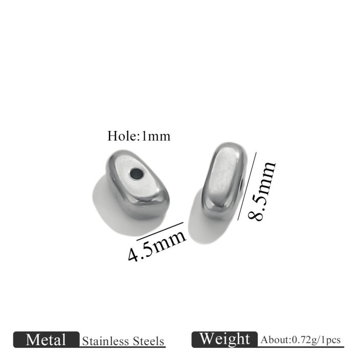 DIY Irregular Shaped Beads Stainless Steel Spacer Beads Jewelry Bracelet Accessories Steel Beads Accessories Wholesale