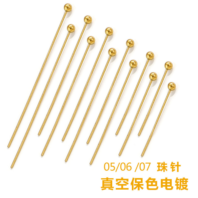 DIY Accessories Jewelry Materials Round Head Needle Nine-shaped Needle T-shaped Needle Stainless Steel Beading Bracelet Earrings Ball Needle Accessories