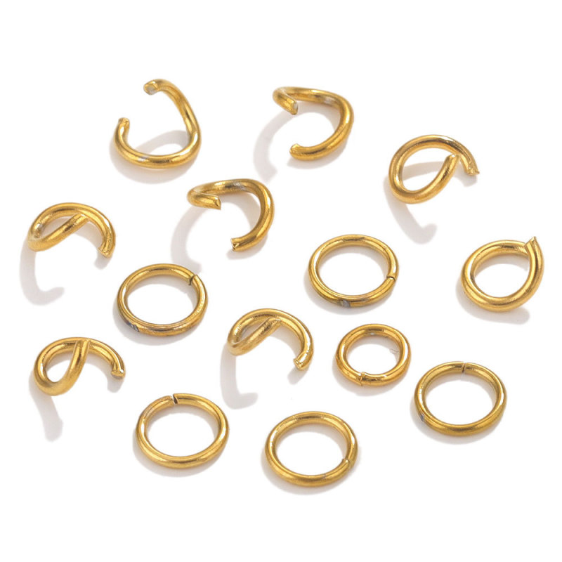 Stainless Steel 18K Real Gold Vacuum Plating Color Retention Open Ring Connector Small Circle DIY Jump Ring Jewelry Accessories