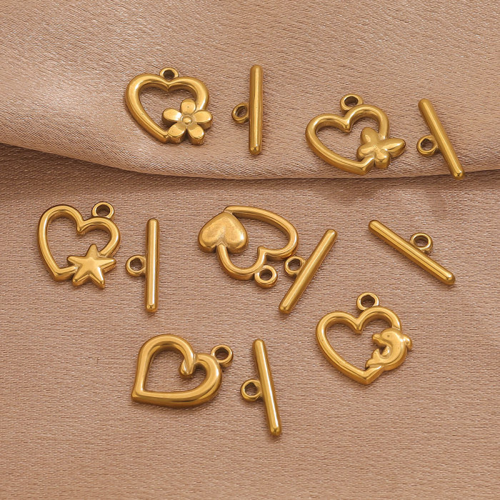 Stainless Steel 18K Gold Plated Color Retention Multi-Style OT Clasp Necklace Jewelry Clasp DIY Jewelry Accessories