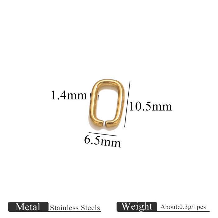 Stainless Steel Oval Sunflower Seed Buckle Necklace Buckle DIY Handmade Semi-finished Pendant Buckle Jewelry Buckle J...