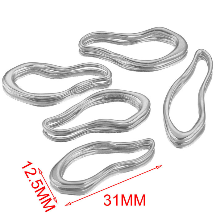 Stainless Steel Creative Oval Geometric Twisted Hydraulic Earrings DIY Handmade Jewelry Accessories Wholesale