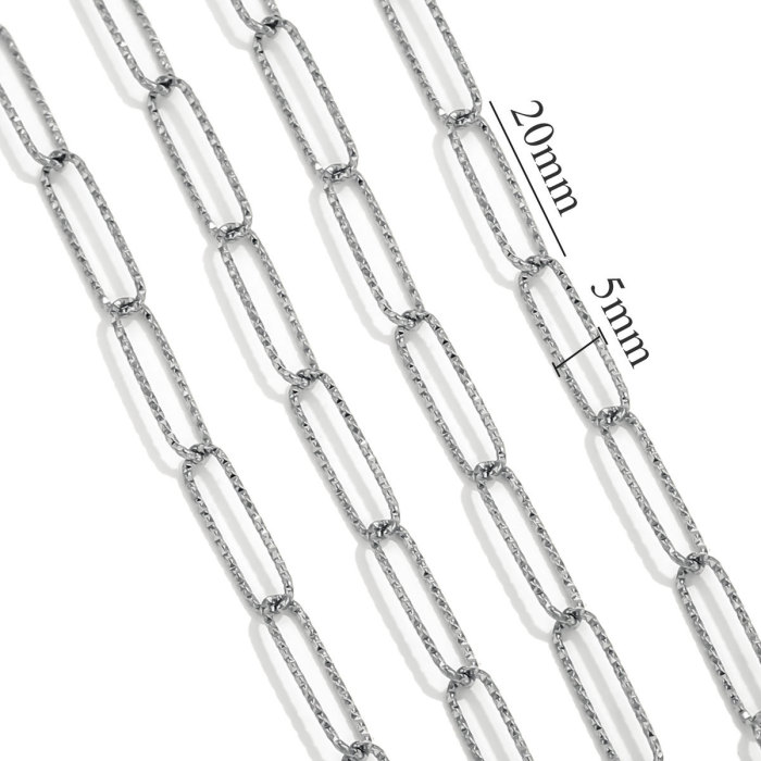 Stainless Steel PVD Gold Plated Gold Extra Long Cross Chain Chain DIY Necklace Bracelet Jewelry Accessories Chain Wholesale