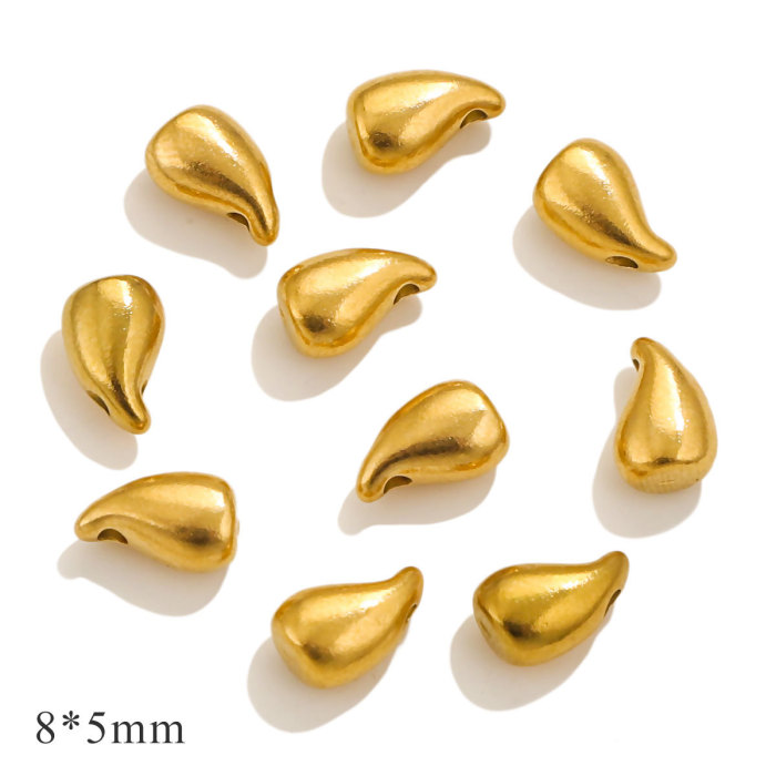 Stainless Steel Heart Water Drop Spacer Beads Beaded Titanium Steel DIY Bracelet Necklace Color Retention Waterproof...