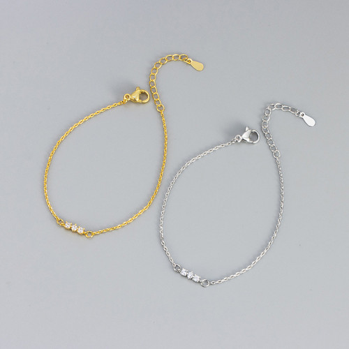 New Fresh Versatile Daily Women's Niche Design Exquisite Simple Minimalist Hand Jewelry Zirconia Row Diamond Bracelet