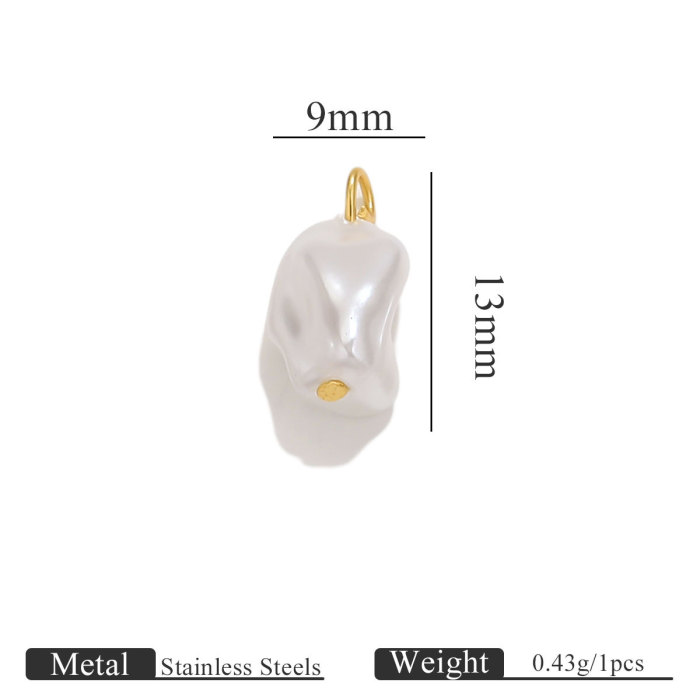 Stainless Steel Imitation Pearl Curved Needle Pendant DIY Jewelry Handmade Beaded Ball Earrings Bracelet Jewelry Acce...