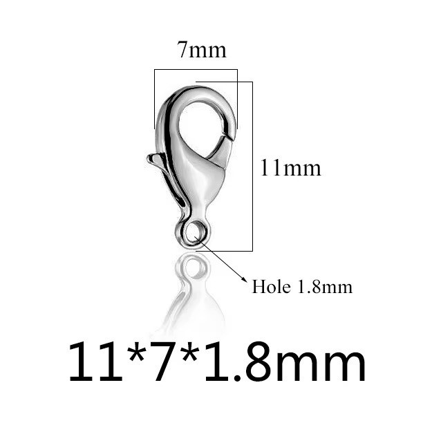 100 Pieces Per Pack Stainless Steel Polished Lobster Clasp Connector Dog Clasp DIY Jewelry Accessories Electroplated...