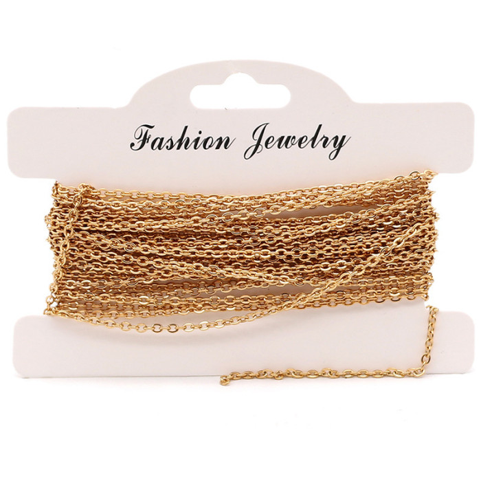 Stainless Steel Flat O-Chain Thin Chain DIY Jewelry Necklace Cross Chain In Stock Wholesale