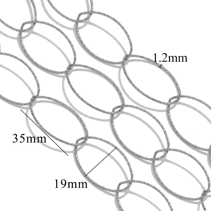 Simple Large Chain Electroplated 18K Real Gold Korean Handmade Chain DIY Jewelry Accessories Necklace Bracelet