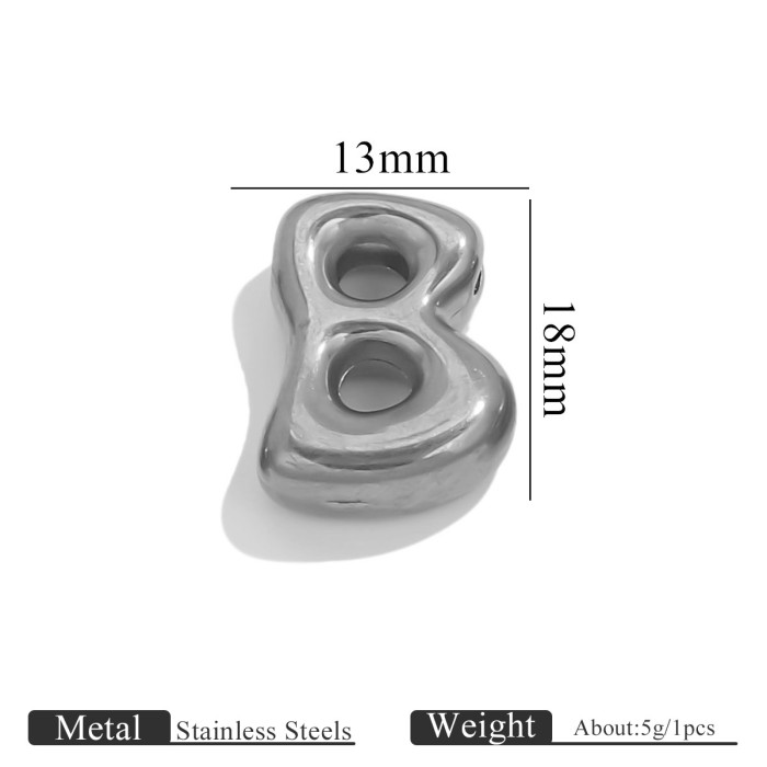 Stainless Steel Gold Q Version Cute Diy26 English Alphabet Pendant Necklace Jewelry Accessories
