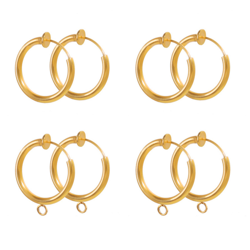 Jewelry Accessories DIY Handmade Materials Stainless Steel Invisible Ear Clips Spring Ear Clips Non-Pierced Ear Clips Ear Jewelry Earrings