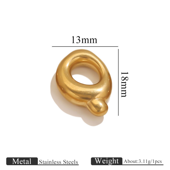 Stainless Steel Gold Q Version Cute Diy26 English Alphabet Pendant Necklace Jewelry Accessories