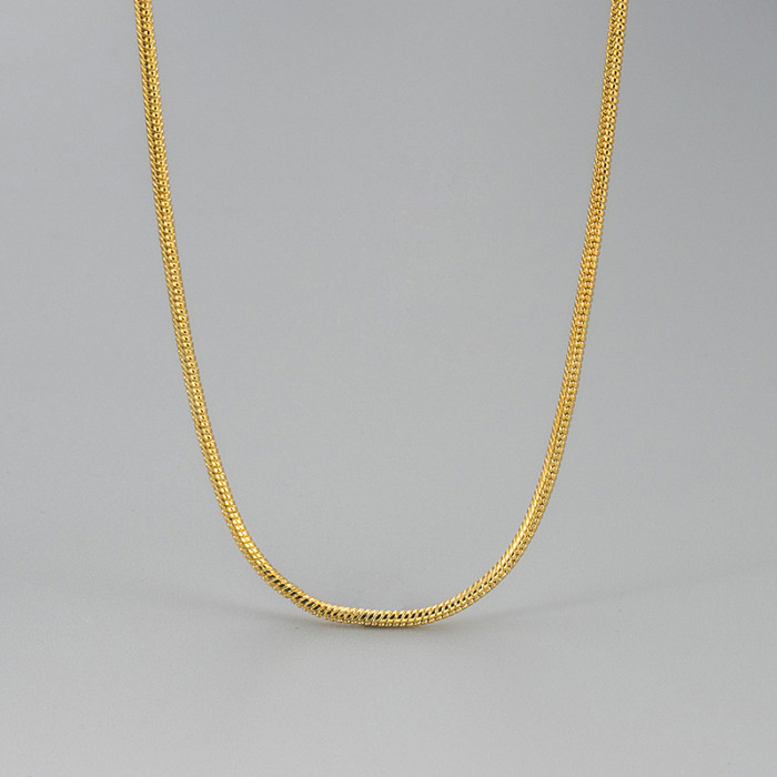 Thin Snake Bone Chain Layered Versatile Necklace for Women, Niche Design Universal Chain, Simple and High-End Clavicle Chain for Men and Women