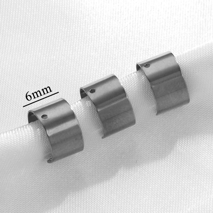 Stainless Steel Ear Cuff Smooth Ear Cuff Non-Pierced Ear Clip Titanium Steel U-Shaped Ear Clip DIY Jewelry Accessories Ear Accessories