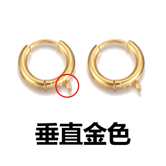 12mm Stainless Steel DIY Ear Clips Ear Buckle Welding Rings Unisex Couple Style DIY Ear Hoops Ear Buckle Welding Rings Ear Accessories