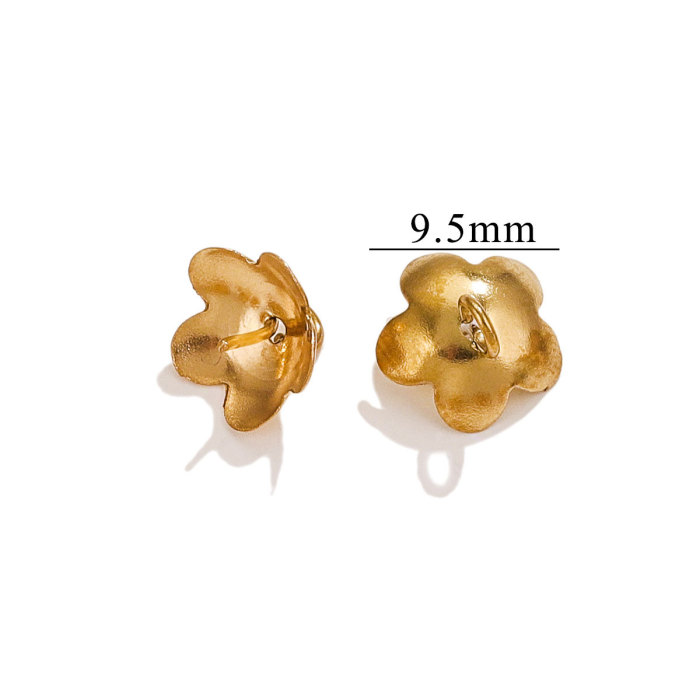 Stainless Steel Bead Cap Lotus Pistil Wrapped Pearl Pendant DIY Jewelry Accessories Bracelet Necklace Pendant Braided Rope Wholesale