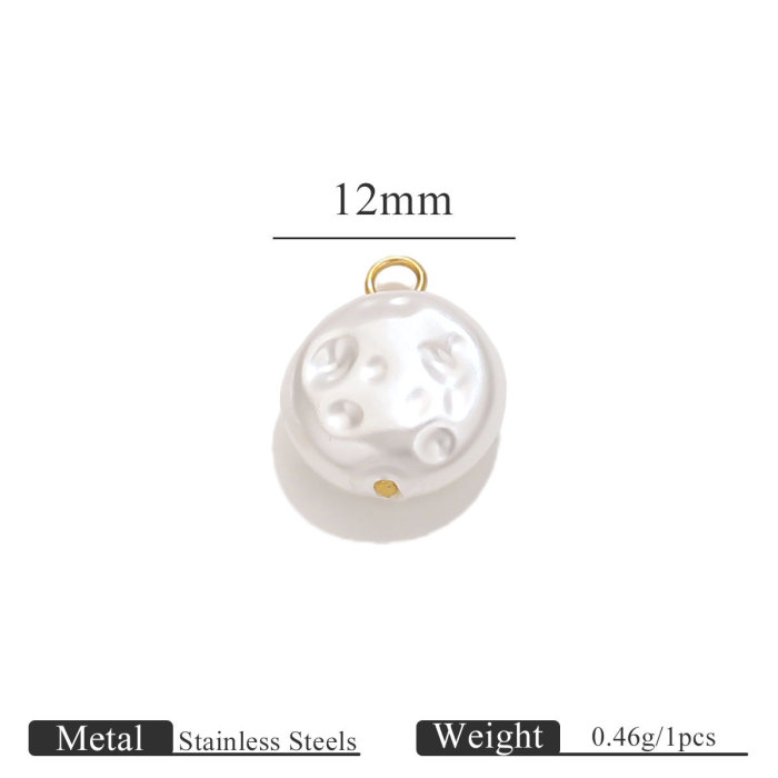 Stainless Steel Imitation Pearl Curved Needle Pendant DIY Jewelry Handmade Beaded Ball Earrings Bracelet Jewelry Acce...