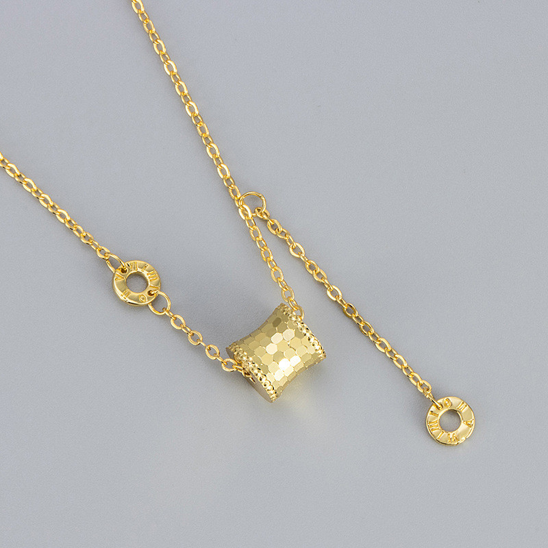 New Car Dragon Scale Pattern Small Waist Necklace Niche Collarbone High-end Exquisite Versatile Light Luxury Pendant Jewelry for Women with Tassels