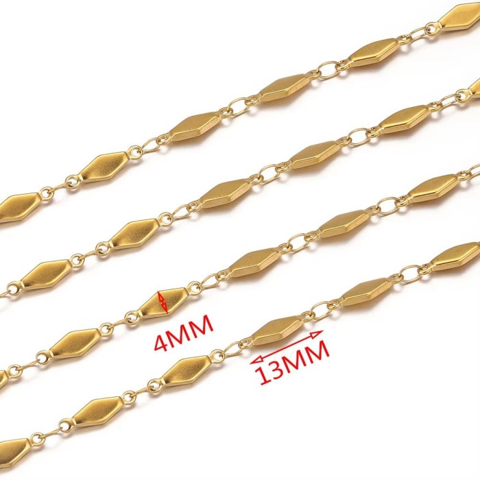 Stainless Steel Vacuum Chain Gold Peach Heart Cross Chain Five-pointed Star Handmade Chain DIY Necklace Jewelry Accessories