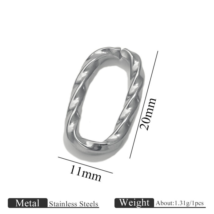 Multi-Specification Geometric Oval Chain Link Titanium Steel Gold-Plated Stainless Steel Texture Jewelry Accessories Bracelet Necklace Connector Clasp