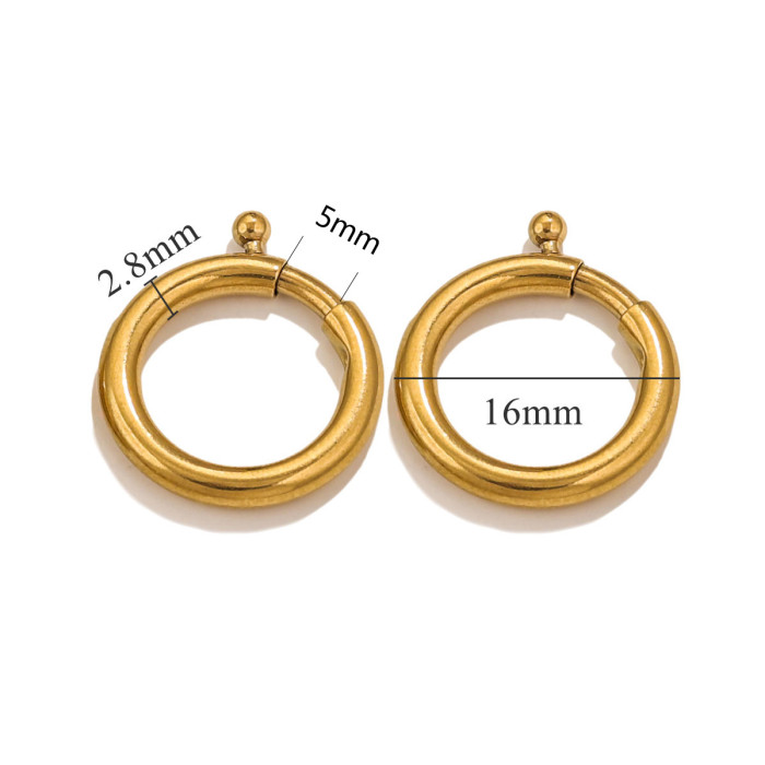 Stainless Steel Round Spring Clasp Necklace Clasp Round Ring Adjustable Titanium Steel DIY Slingshot Clasp Jewelry Accessories Making