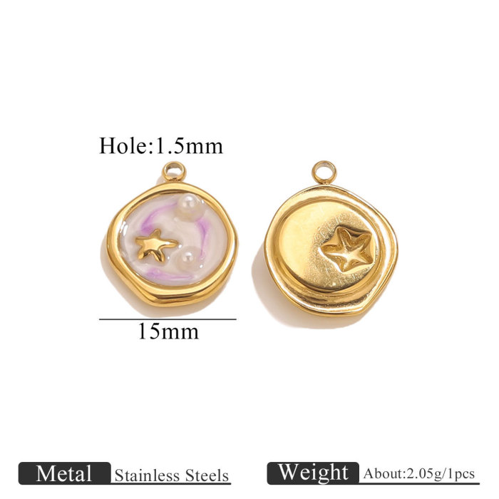 New Stainless Steel Oil Drop Pendant Fresh Ocean Style DIY Jewelry Accessories Pendant Wholesale, Necklaces