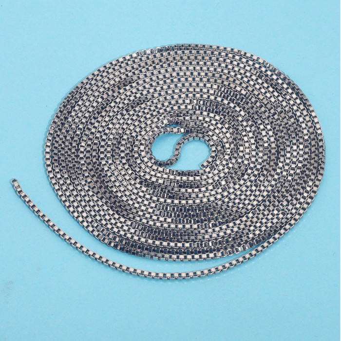 Stainless Steel Vacuum Gold Box Chain Square Chain Titanium Steel Chain DIY Jewelry Accessories Semi-finished Chain Rice Chain
