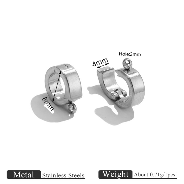 Gold Stainless Steel Open Ring Clasp Leather Cord Bracelet Necklace Connector Clasp Positioning Clasp DIY Jewelry Acc...