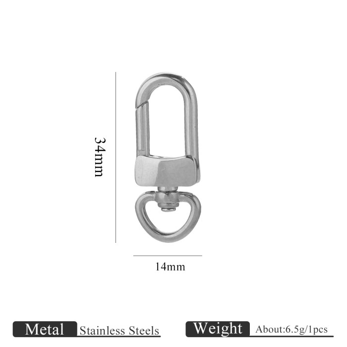 Stainless Steel Hardware Accessories DIY Metal Hook Buckle Keychain Bag Hanging Buckle Jewelry Accessories Key Ring Buckle