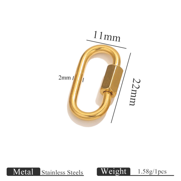Stainless Steel Furnace Vacuum Electroplating Function Buckle Bracelet Necklace Bracelet Buckle Head Screw Buckle Jew...