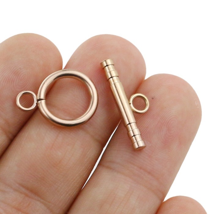 Stainless Steel OT Clasp 18K Electroplated OT Bar Jewelry Connector Clasp Bracelet Necklace Jewelry Clasp DIY Jewelry Accessories