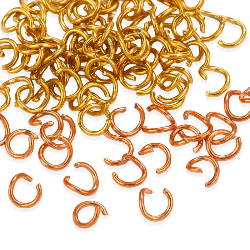 Stainless Steel 18K Real Gold Vacuum Plating Color Retention Open Ring Connector Small Circle DIY Jump Ring Jewelry Accessories