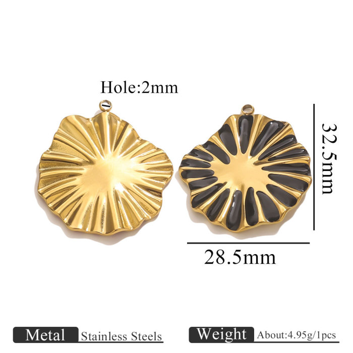 DIY Irregular Flower Oil Drop Pendant Fashion 18K Gold Women's Necklace Pendant Accessories Wholesale