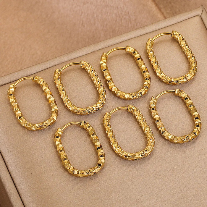 Stainless Steel Starry Sky Pattern Rectangular Ear Cuff Polished Clasp DIY Earring Jewelry Making Clasp Accessories